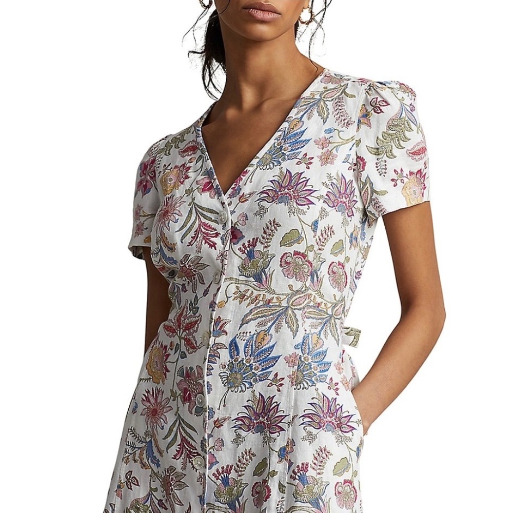 Polo Ralph Lauren floral linen midi dress